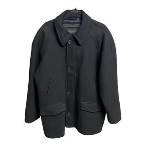 Men’s BARACUTA black Clark style wool blend winter full zip coat size large